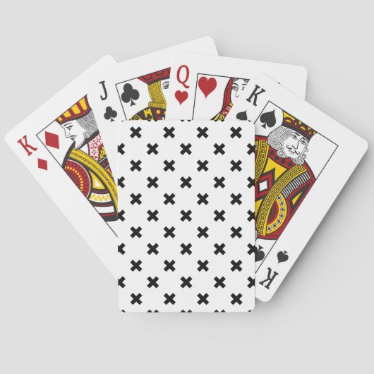 Zwarte polka kruist wit pokerkaarten (Achterkant)