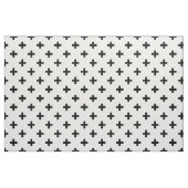 Zwarte polka kruist wit stof (Fat Quarter)