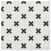 Zwarte polka kruist wit stof (Swatch)