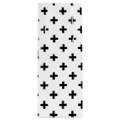 Zwarte polka kruist wit wijn cadeautas (Achterkant)