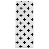 Zwarte polka kruist wit wijn cadeautas (Voorkant)