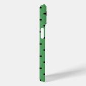 Zwarte polka-kruizen op groen Case-Mate iPhone case (Achterkant / Rechts)