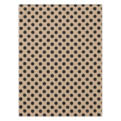 Zwarte polka-punten op beige tafelkleed (Voorkant)