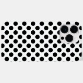 Zwarte polka stippen Case-Mate iPhone case (Achterkant (horizontaal))