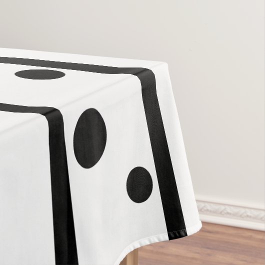 Zwarte polka stippen geometrisch tafelkleed (Voorbeeld)