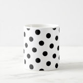 Zwarte polka stippen koffiemok (Center)