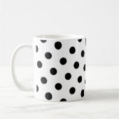 Zwarte polka stippen koffiemok (Links)