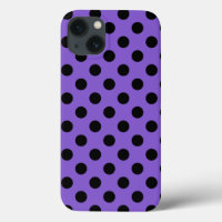 Zwarte polka-stippen op lavender Hoesje-Mate iPhon