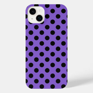 Zwarte polka-stippen op lavender Hoesje-Mate iPhon