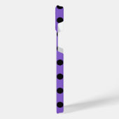 Zwarte polka-stippen op lavender Hoesje-Mate iPhon iPhone Hoesje (Linkerkant)