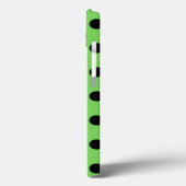 Zwarte polka stippen op limegroene Case-Mate iPhon iPhone Case (Achterkant / Links)