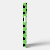 Zwarte polka stippen op limegroene Case-Mate iPhon iPhone Case (Achterkant / Rechts)