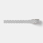 Zwarte polka stippen op wit grosgrain lint (Voorkant)