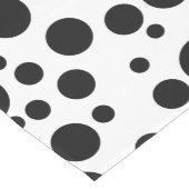 Zwarte Polka stippen op wit | Medium Tafelloper (Hoek)