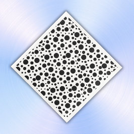 Zwarte Polka stippen op wit | Servet