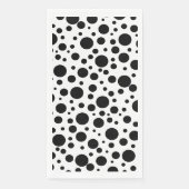 Zwarte Polka stippen op wit | Servet (Voorkant)
