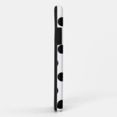 Zwarte polka stippen op witte achtergrond Case-Mate iPhone case (Achterkant/rechts)