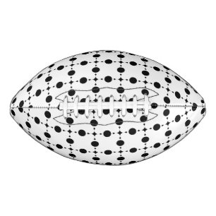 Zwarte polka stippen, polka stippen patroon, stipp american football