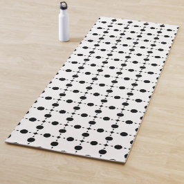 Zwarte polka stippen, polka stippen patroon, stipp yogamat