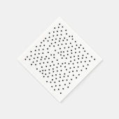 Zwarte polka stippen servet (Hoek)