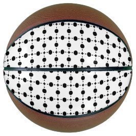 Zwarte polka stippen, Stippenpatroon, Stippen, Ges Basketbal