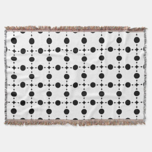 Zwarte polka stippen, Stippenpatroon, Stippen, Ges Deken