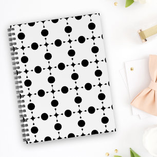 Zwarte polka stippen, Stippenpatroon, Stippen, Ges Notitieboek