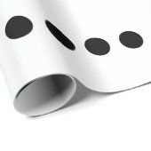 Zwarte polka stippen Witte aangepaste kleur Trendy Cadeaupapier (Rol Hoek)