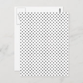 Zwarte Polkadot Harten op Wit Briefkaart (Voorkant / Achterkant)