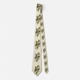 Zwarte poll Warbler uit Audubon's Birds of America Stropdas