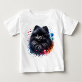 Zwarte pomeraanse waterverf illustratie (Voorkant)