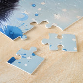 Zwarte pomeraanse waterverf illustratie legpuzzel (Zijkant)