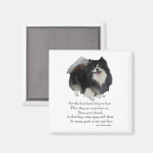 Zwarte Pomeranian Aandenken Magneet (Voorkant / Achterkant)