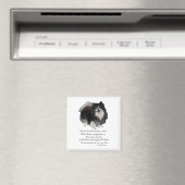 Zwarte Pomeranian Aandenken Magneet (Insitu (Vaatwasser))