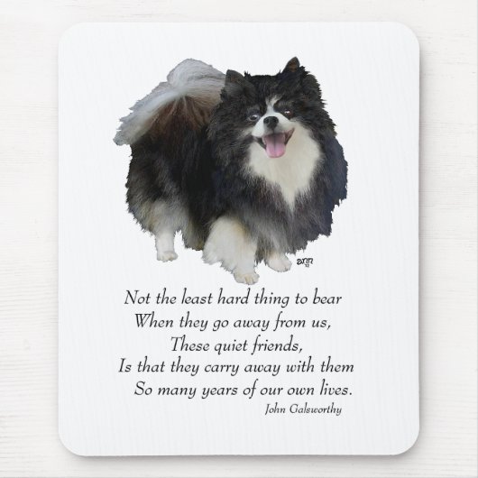 Zwarte Pomeranian Aandenken Muismat (Voorkant)