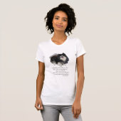 Zwarte Pomeranian Aandenken T-shirt (Voorkant volledig)