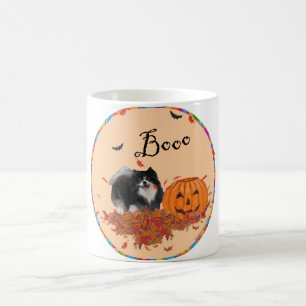 Zwarte Pomeranian Halloween Koffiemok