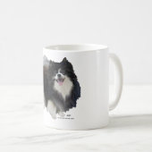 Zwarte Pomeranian Koffiemok (Voorkant rechts)