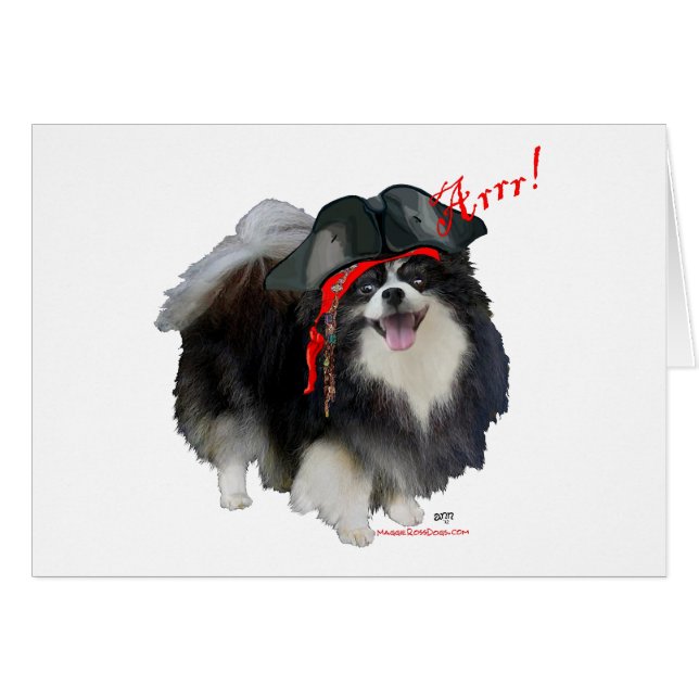 Zwarte Pomeranian Piraat - Arrr! (Voorkant Horizontaal)