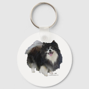 Zwarte Pomeranian Sleutelhanger