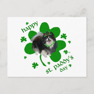 Zwarte Pomeranian St. Patrick's Day Briefkaart
