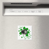 Zwarte Pomeranian St. Patricks Day Magneet (Insitu (Vaatwasser))