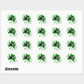 Zwarte Pomeranian St. Patrick's Day Vierkante Sticker (Vel)