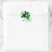 Zwarte Pomeranian St. Patrick's Day Vierkante Sticker (Tas)