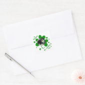 Zwarte Pomeranian St. Patrick's Day Vierkante Sticker (Envelop)