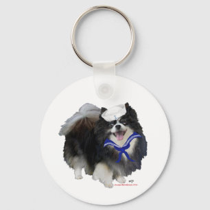 Zwarte Pomeranian Zeiler Sleutelhanger