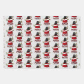 Zwarte Pommeren in de feestdag Gift Bag Inpakpapier Vel (Voorkant 2)