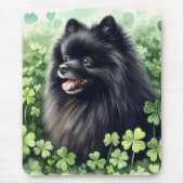 Zwarte Pommeren St Patricks Day Muismat (Voorkant)