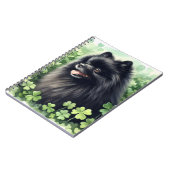 Zwarte Pommeren St Patricks Day Notitieboek (Linkerzijde)