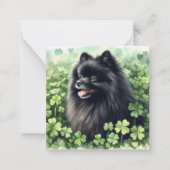 Zwarte Pommeren St Patricks Day Notitiekaartje (Voorkant)